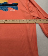 Reel Life XL Fishing Shirt Long Sleeve Light Orange Fish Sunrise Back
