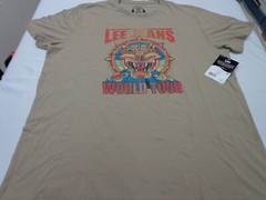 LEE JEANS WORLD TOUR Distressed Graphic T-Shirt Brown Size XL NEW