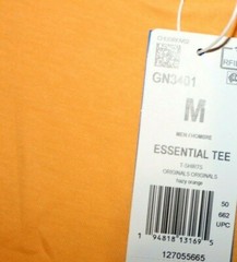 NEW MENS ADIDAS ORIGINALS ESSENTIALS TREFOIL TEE SHIRT~MEDIUM GN3401 HAZY ORANGE