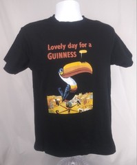 Guinness Black Toucan Graphic T-Shirt Lovely Day For A Guinness Relaxed Men’s M