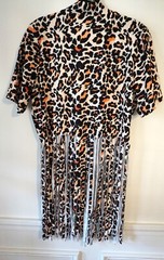 ANIMAL PRINT FRINGE TOP SHIRT ADULT M