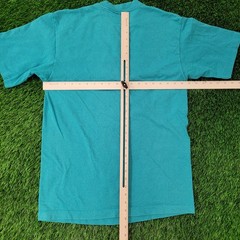 Vintage 90s MOD Stripes Blank Shirt S/M 20×28 Blue USA