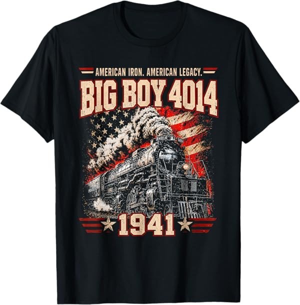 Big Boy 4014 Steam Engine Locomotive Train Vintage Railroad T-Shirt