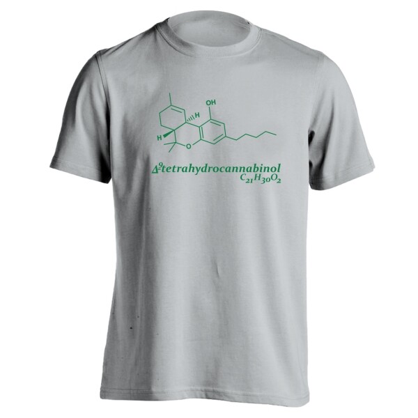 Tetra Cannabis Pot Marijuana Weed Science Gray Basic Men’s T-Shirt