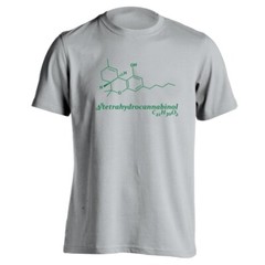 Tetra Cannabis Pot Marijuana Weed Science Gray Basic Men’s T-Shirt