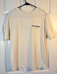 Oaklandish Modern Type Tee Ecru (Size M – 100% Cotton – Classic Fit)
