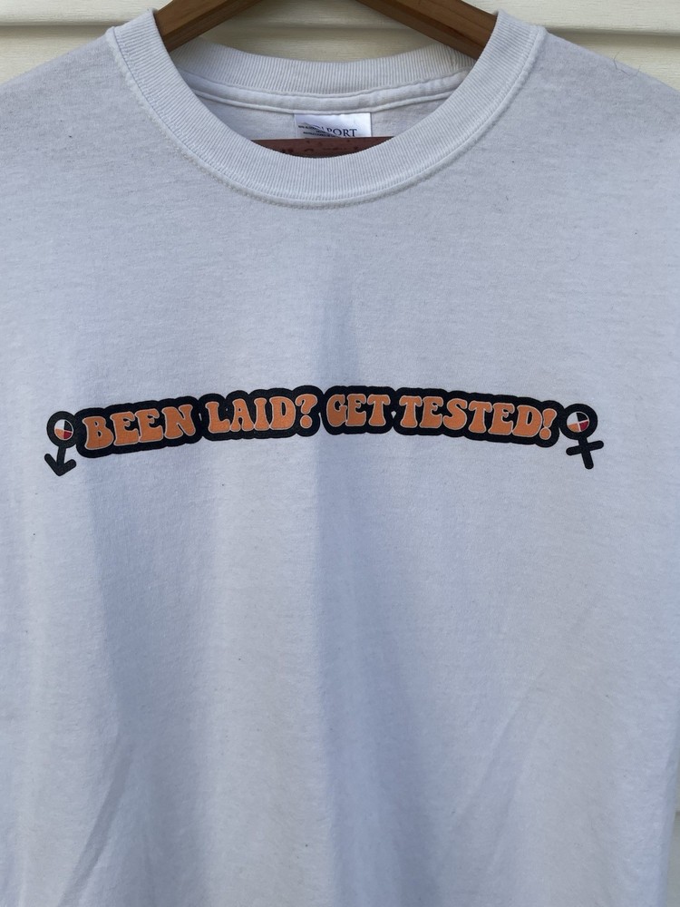 Vinatge Been Laid Get Tested Vtg Awareness T-Shirt