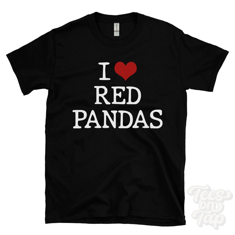 I LOVE RED PANDAS T-SHIRT heart wildlife endangered species conservation animal