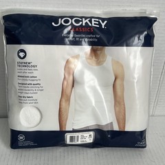 Men’s 2-Pack Jockey Big & Tall Classic Cotton A-Shirt Tank Top Size 2XLT (50-52)