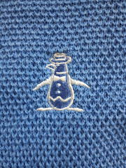 Penguin Hoodie Sweater Long Sleeve Mens Blue Large Zip Up Pockets $125 NWT