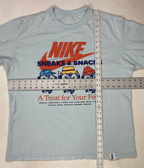 Nike Max90 Sole Food Sneaks & Snacks Graphic T-shirt Men Large Blue HJ0754