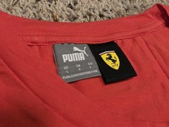 Ferrari Race MCS Tee Puma Rosso Corsa Red Ferrari Official Product Tag Large