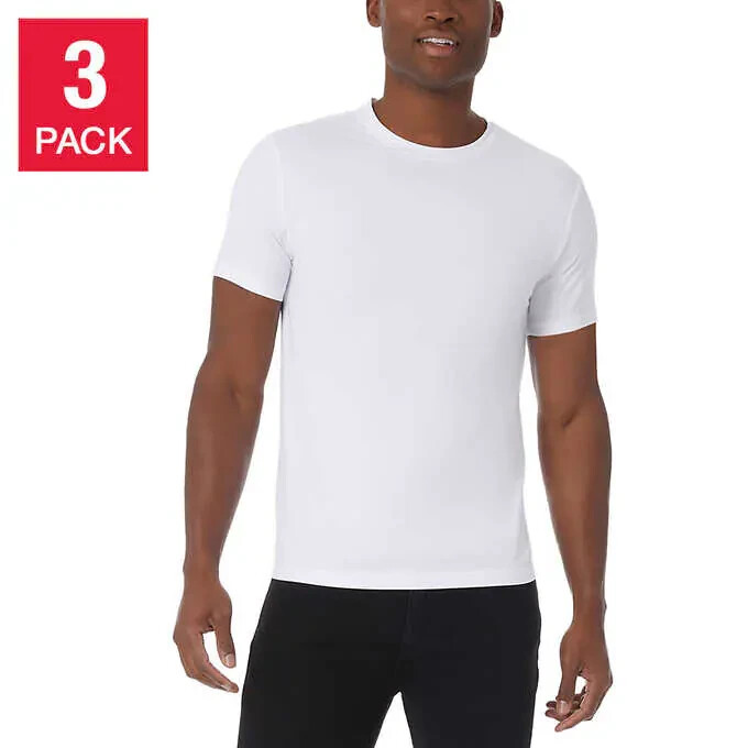 32 Degrees Men’s Cool Tee w/ Soft Hand Feel, 3-pack