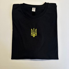 Ukrainian shirt, Embroidered Ukraine T-Shirts Volodymyr Zelenskyy Golden Trident