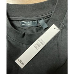 ASOS Dark Future Oversized T-Shirt Black Logo Embroidered Size S NWT