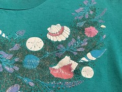 Vintage 90s Nature Beach Seashells T Shirt Mens Large Single Stitch USA Florida