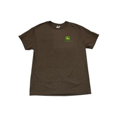 John Deere Nothing Runs Like a Deere Heather Brown Graphic T-Shirt NWT Adult LG