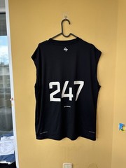 represent running vest team Black 247 hyrox gym top t-shirt tank Size L
