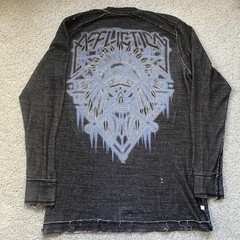 Affliction Reversible Thermal Shirt Mens XL Waffle Knit long Sleeve Y2K Chief