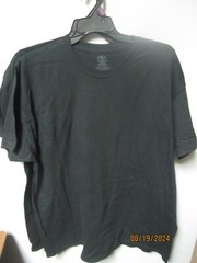 Athletic Works Men’s Black Cotton T-Shirt Size 2XL (50-52) LOT OF TWO (2)!