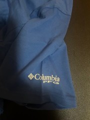 Columbia Mens Novelty Tee Blue and White XL 100% Cotton APE Fisherman