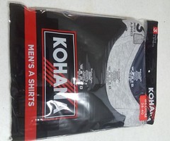 Mens a shirts colored 3-Pack. Machine wash no bleach tumble dry.