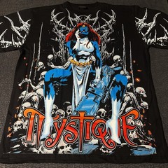 Mystique X-Men Comics T-shirt Size XL Crown Tag AOP Mutant Raven Darkholme
