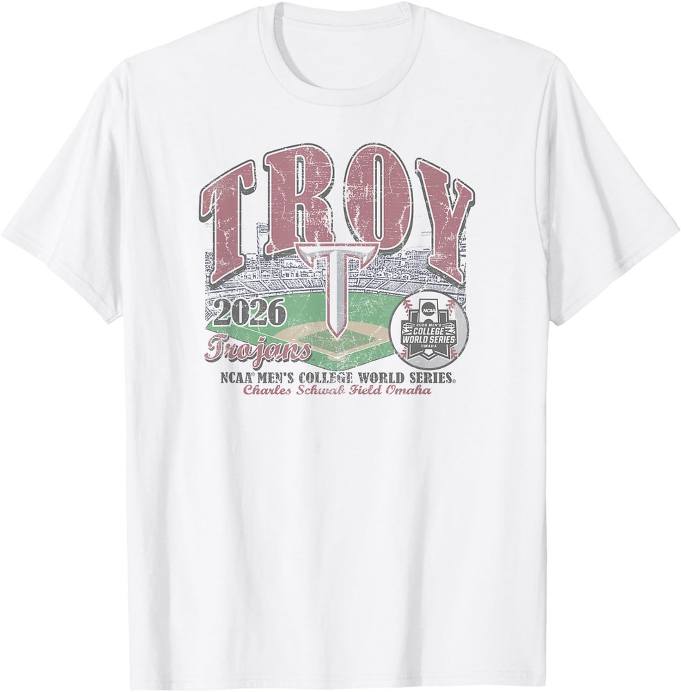 Troy Trojans College World Series 2026 CWS Baseball T-Shirt
