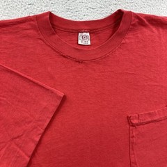 Vintage BVD T Shirt Men XL Red Short Sleeve Selvedge Pocket 60s