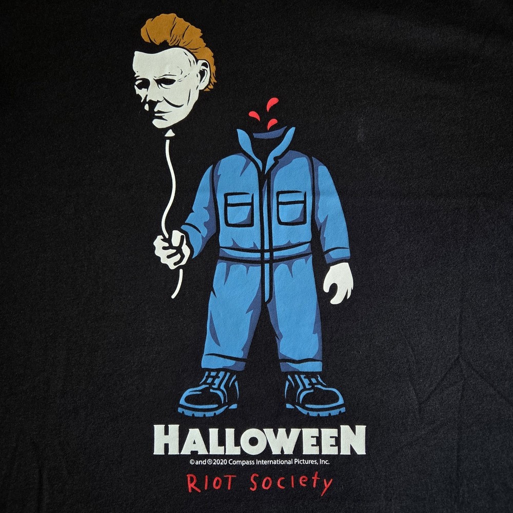 Riot Society x Halloween Michael Myers Horror Movie Black XL Graphic T-Shirt NWT
