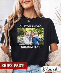 Custom Photo Shirt, Personalized T-Shirt, Family Picture Tee, Logo Image Shirts