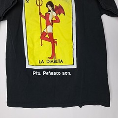 Yazbek T-Shirt Mens Medium Black Heavy Weight Short Sleeve “LA DIABLITA”