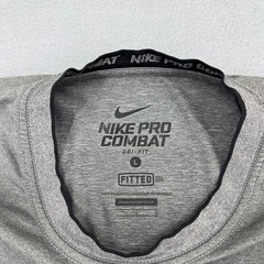Nike Pro Combat Dri-Fit Mens Fitted Training Shirt Heather Gray Large