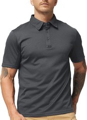 Mens Tactical Polo T-Shirt Quick Dry Combat Short Sleeve Team Work Casual Shirt