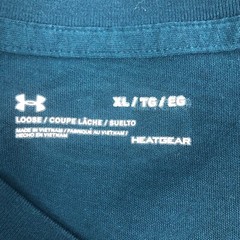 UNDER ARMOUR & MISSION Men’s Shirts Size XL Black & Teal Short Sleeves