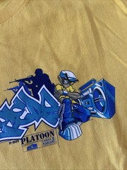 Vintage Yellow Graphic Graffiti Alstyle Apparel T-Shirt Size Large 90s Hip Hop