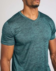 5 Pack: Men’s V-Neck Dry-Fit Moisture Wicking Active Athletic Tech Performanc…