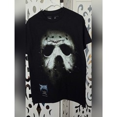 Friday the 13th Jason Voorhees Shirt Medium NWOT Horror Mask Graphic Tee Black