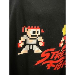 Capcom Street Fighter Mens 3XL Black T-Shirt 8-Bit Pixel Graphic Anime Ken Ryu