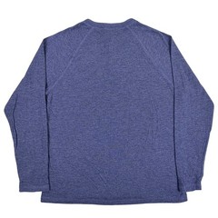 Faherty Cloud Cotton Henley Men Large Blue Heather Pima Cotton Peru Long Sleeve