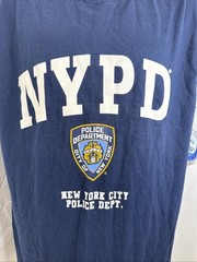 Official Licensed NYPD Men’s Sleeveless T-Shirt Size Large Blue Muscle Tee NWT
