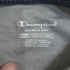 Champion Double Dry Shirt Mens 2XL Sports Short Sleeve Crew Neck Pullover Gray