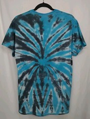 New Tie Dye Men’s T-Shirt Blue Gray Adult Medium Multicolor Summer Spider