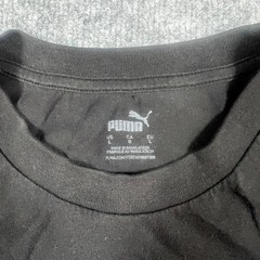 Puma T Shirt Men Large Black Cotton Logo Print Crew Neck Straight Hem Streetwear