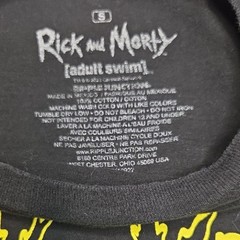 Men’s Small Rick and Morty Space Adventure Black T-Shirt