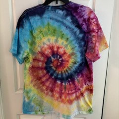 NEW Rainbow Spiral Tie Dye T-Shirt SIZE XL Unisex Ice Dyed Soft Cotton Colorful