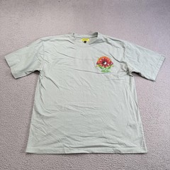 Market Shirt Mens XL Green Psychedelic Flower Mushroom Yin Yang Graphic Tee