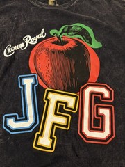 CROWN ROYAL JFG T-SHIRT LARGE Joe Freshgoods Black Acid Washed Rare