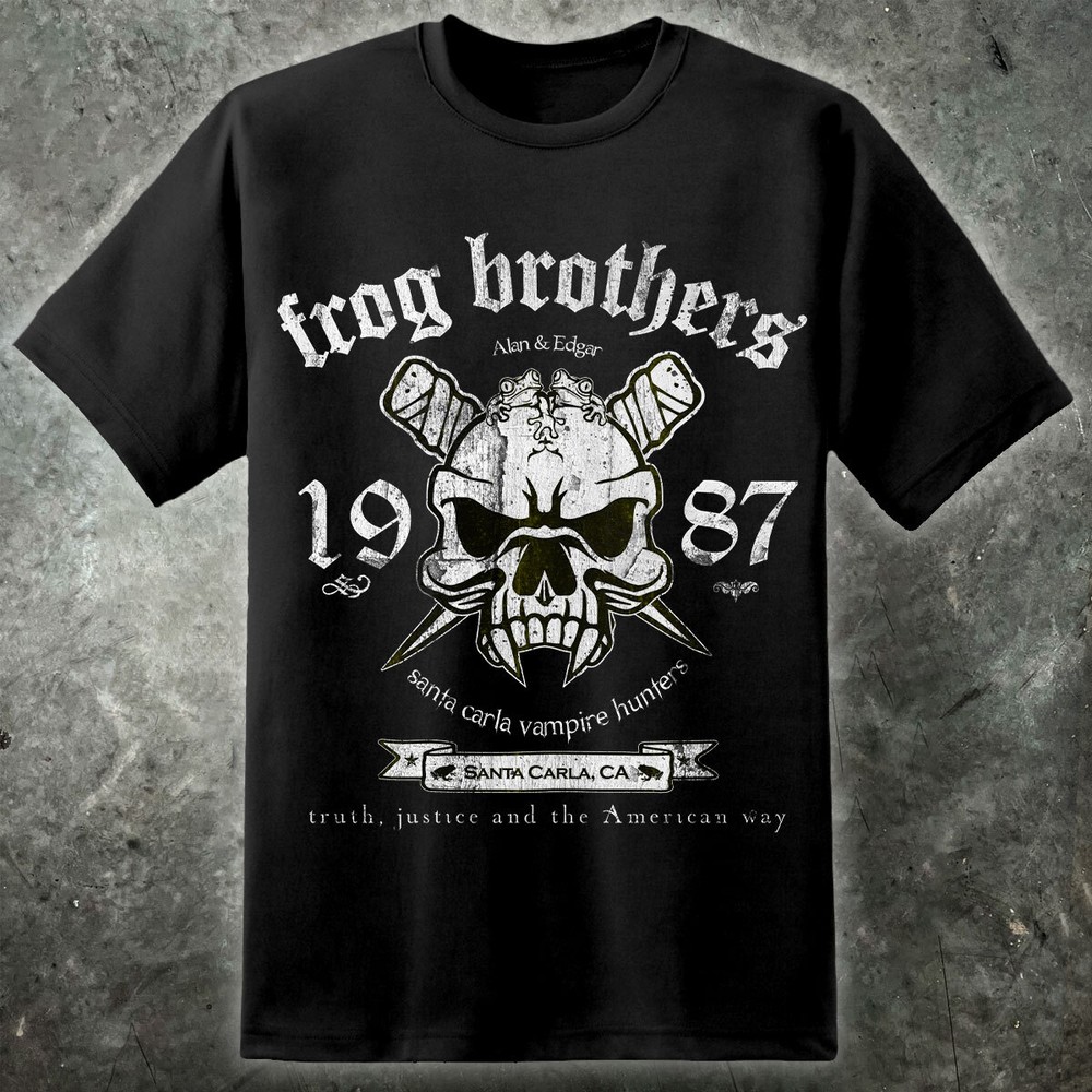 Lost Boys Frog Brothers T Shirt Santa Carla 80s Vampire Hunters Movie