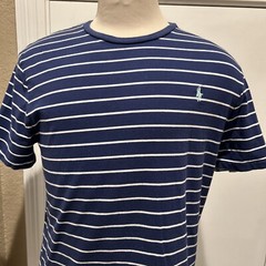 Mens XLTG Polo Ralph Lauren Plain Striped T/Tee Shirt Crewneck Short Sleeve